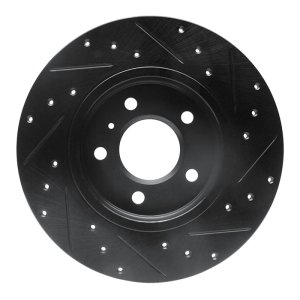 Buick Terraza Brake Rotor (1) - Rear Left - R1 Concepts - Drilled & Slotted - Black - 2005